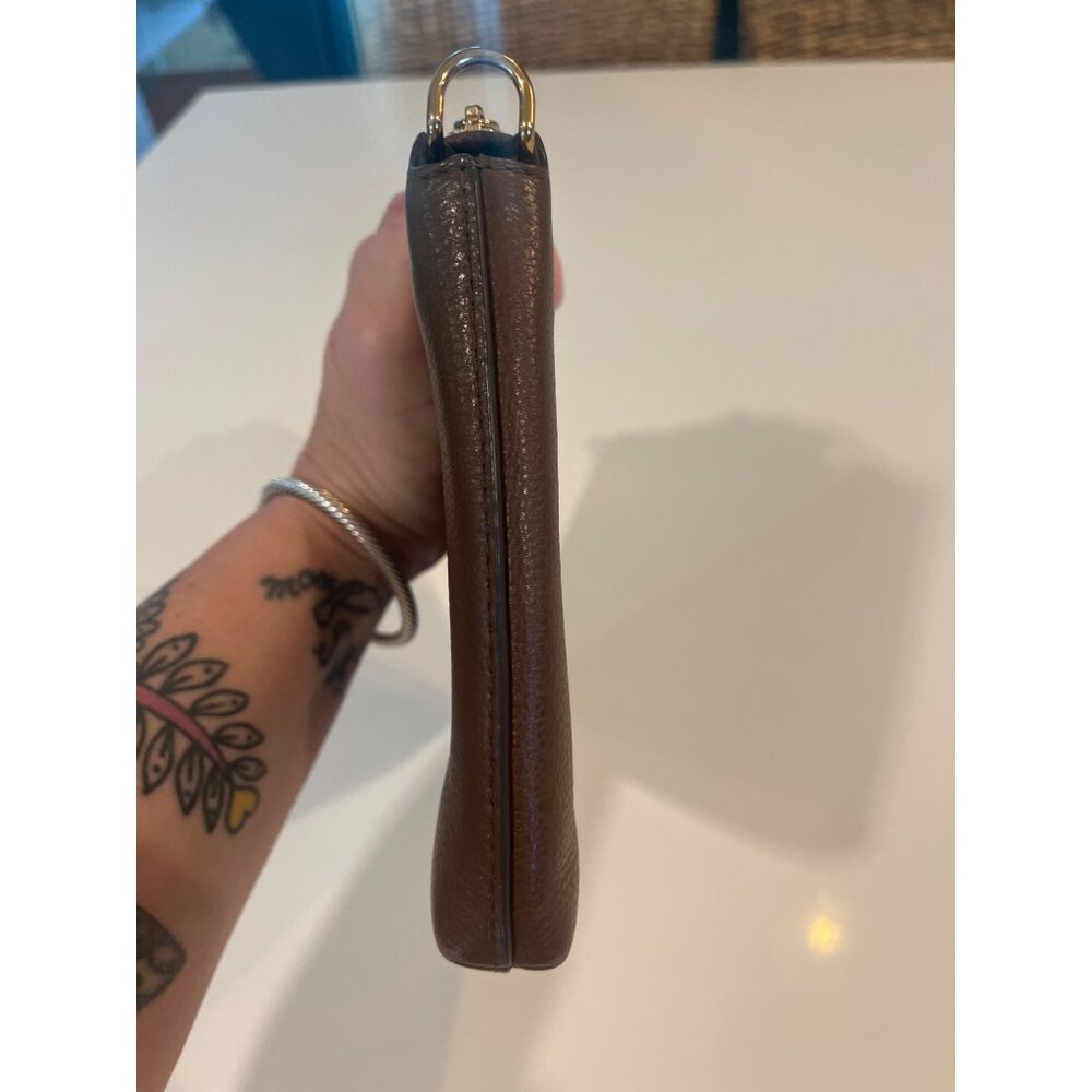 Tori Burch Wristlet Brown Leather - Picture 10 of 12